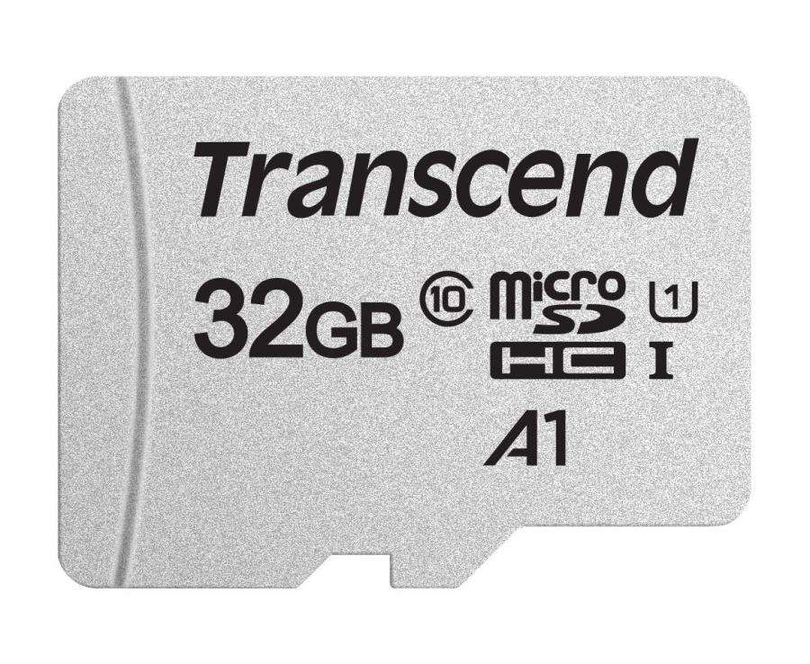 Transcend 32 GB microSDXC 300S Scheda di Memoria con Adattatore, TS32GUSD300S-A