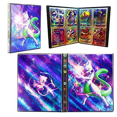Porta Carte album Custodia carte Bustine sleeves protettive Supporto album carte collezione S101 4 tasche Contiene 160 carte Raccoglitore album Compatibile con carte Pokemon