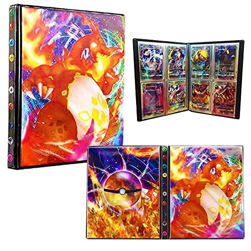 Porta Carte album Custodia carte Bustine sleeves protettive Supporto album carte collezione S101 4 tasche Contiene 160 carte Raccoglitore album Compatibile con carte Pokemon