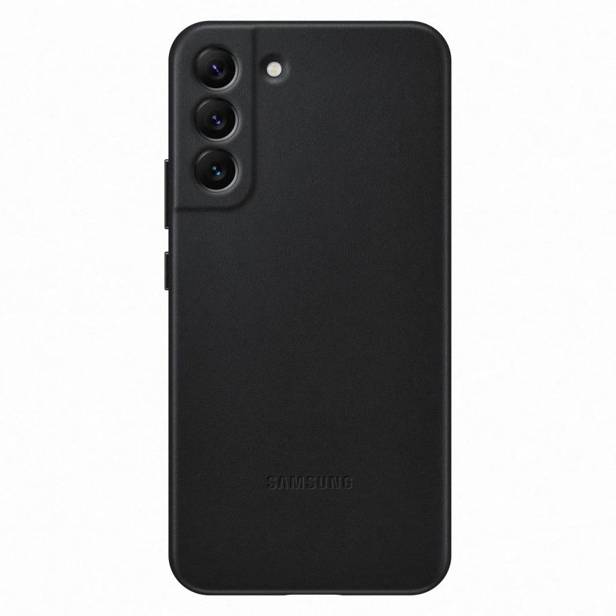 Samsung Leather Cover custodia in pelle per Galaxy S22+, Nero