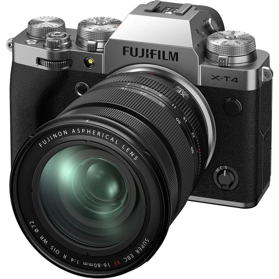 Fujifilm X-T4 Fotocamera Digitale Mirrorless 26MP con Obbiettivo XF16-80mmF4 R OIS WR, Sensore X-Trans CMOS 4, IBIS, Filmati 4K 60p, Mirino EVF, Schermo LCD 3
