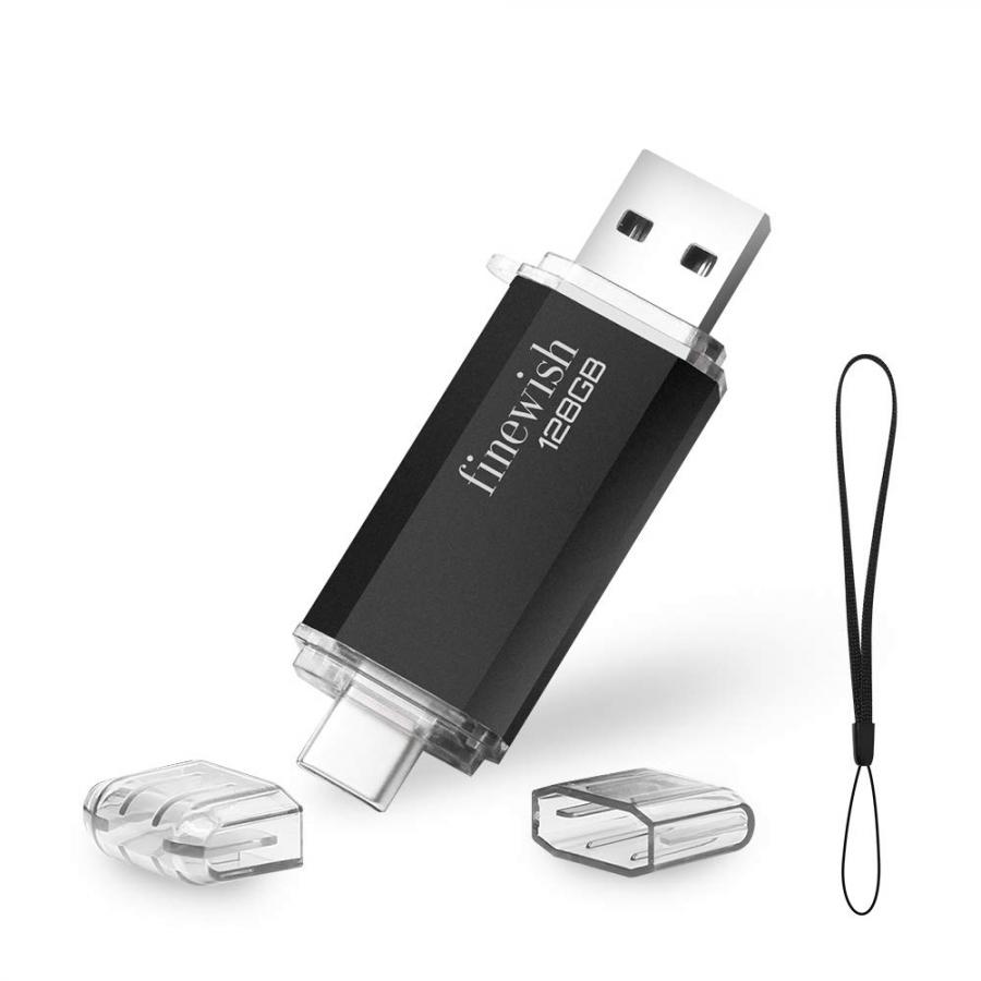 Chiavetta USB Type-C 128GB, 2 in 1, Nera