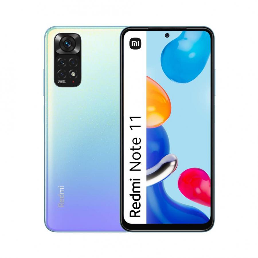 Xiaomi Redmi Note 11 - Smartphone 4+128GB, Display AMOLED FHD+ 6.43” 90Hz, Snapdragon 680, quadrupla fotocamera 50MP, 5000mAh, Star Blue (IT Version + 2 anni garanzia)