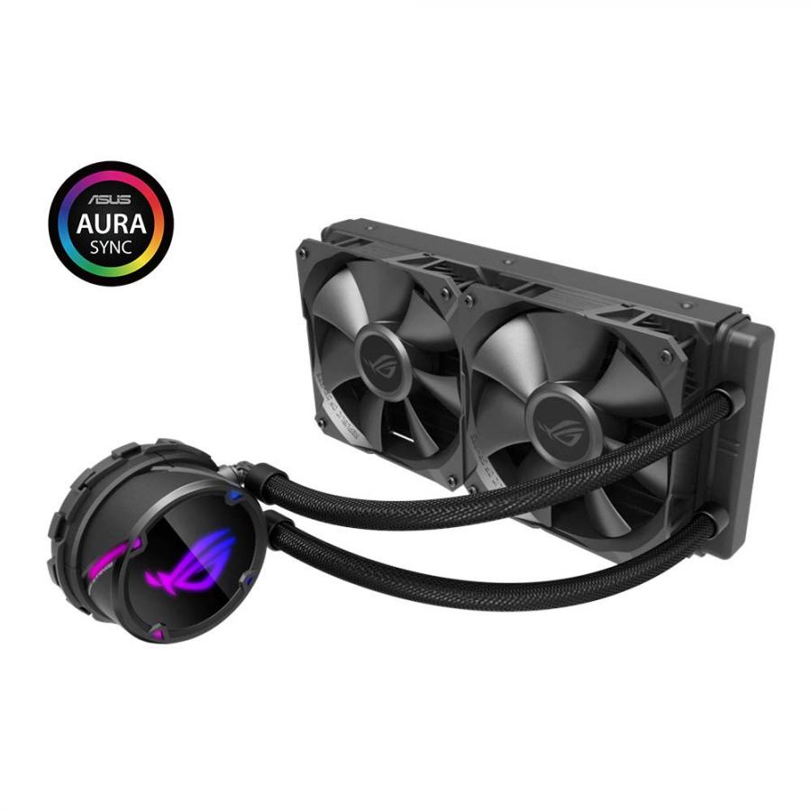 ASUS ROG STRIX LC 240 Cooler CPU All-in-One ROG con Illuminazione Addressable RGB, Aura Sync, Rivestimento Pompa NCVM e Ventola del Radiatore ROG 120 mm, Black