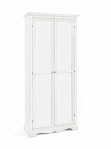 milani home Stipo Bianco 87 X 40 X 192 per Interno Ingresso Arte Povera Massello
