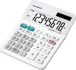 Sharp EL-310WB Calcolatrice da Tavolo 8 Cifre a Doppia Alimentazione