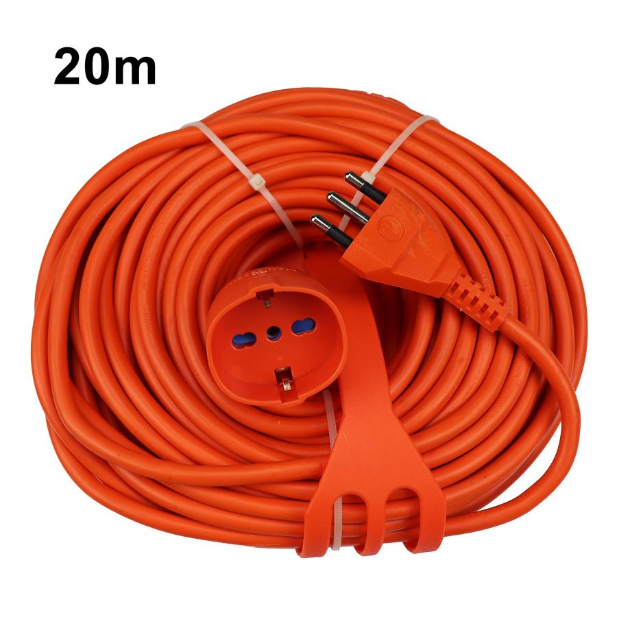 Extrastar Prolunga da Giardino con Supporto e Spina Pluristandard 20 Metri