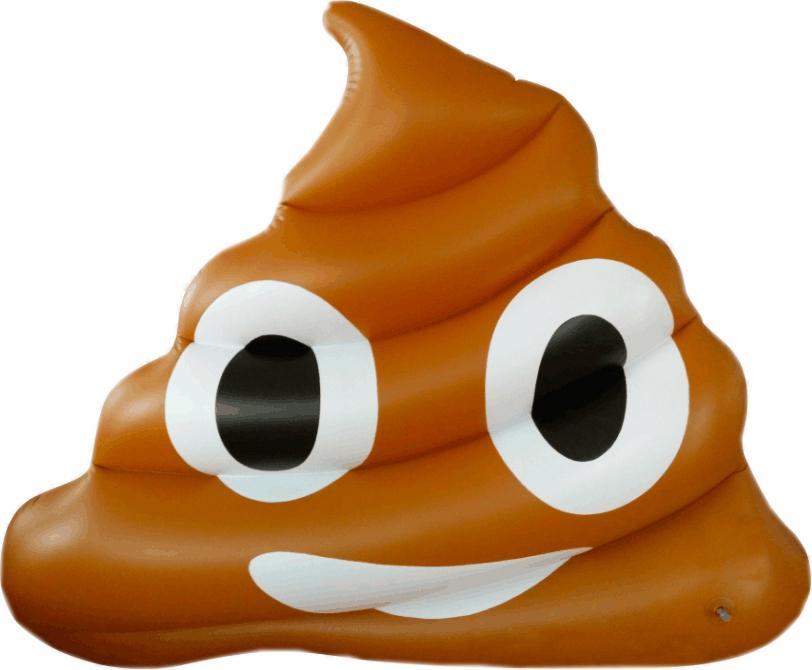 Materassino Gonfiabile Emoticon Cacca 160 x 130 cm - G1709158