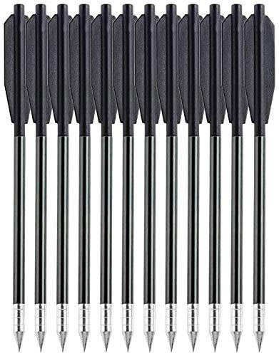 Frecce in Alluminio per Balestra bulloni da 6.5 Pollici Frecce per Balestra per Balestra a Pistola da 50-80 libbre,Alluminio Bulloni Frecce Frecette per Balestra (12 Pezzi)
