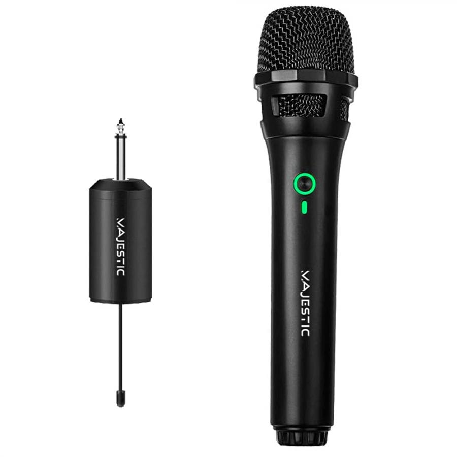 Majestic MIC 601W - Microfono Wireless UHF con Ricevitore Ricaricabile