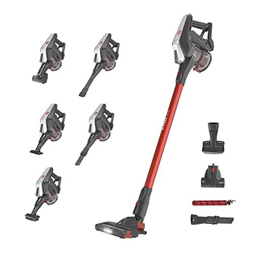Hoover H-FREE 300 HF322AFP 011 - Scopa Elettrica Ciclonica Senza Sacco, 22V, Rosso