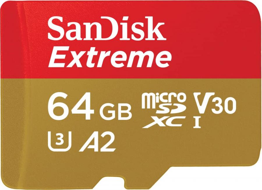SanDisk Extreme microSDXC 64GB per Action Cam e Droni