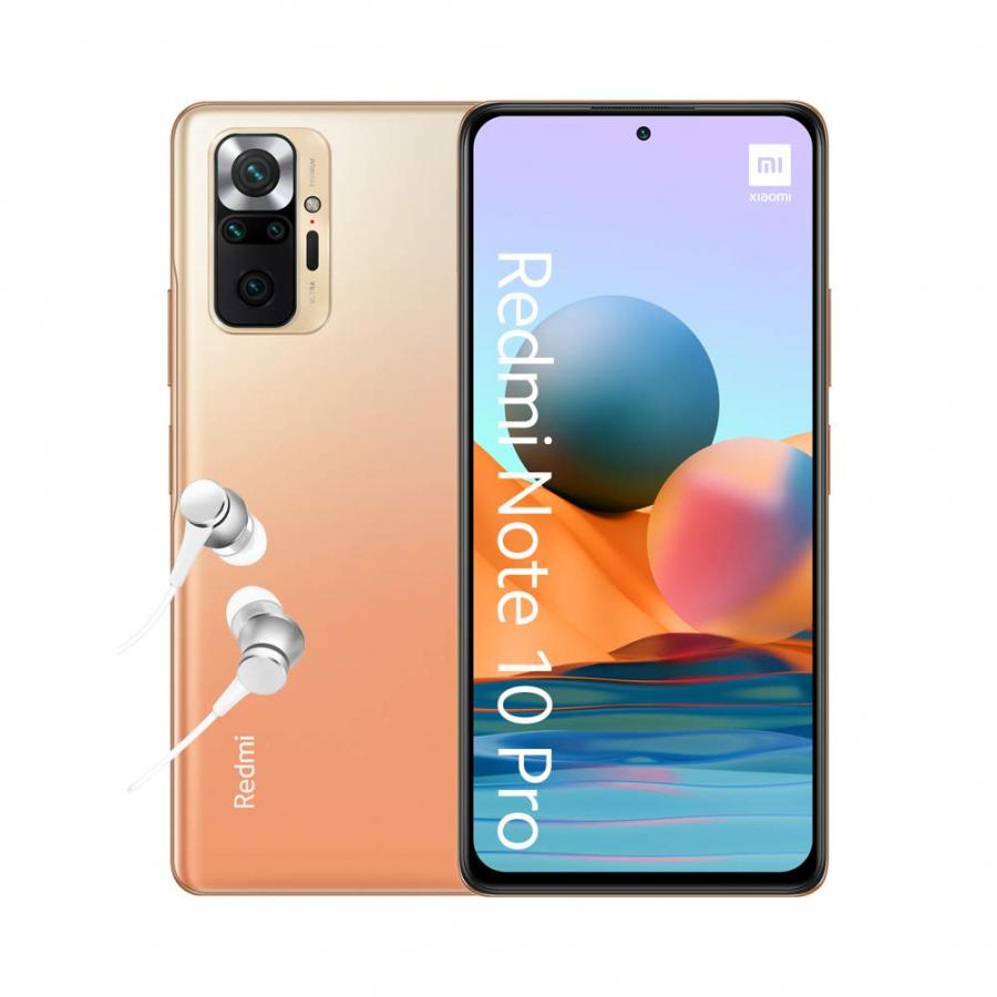 Xiaomi Redmi Note 10 Pro - Smartphone 6+64GB, 6,67” DotDisplay AMOLED 120Hz, Snapdragon 732G, 108MP Quad Camera, 5020mAh, Gradient Bronze (Versione Italiana + 2 Anni di Garanzia)