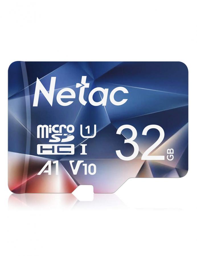 Netac 32GB Scheda Micro SD, Scheda di Memoria A1, U1, C10, V10, FHD, 600X, UHS-I Velocità fino a 90/10 MB/sec(R/W) Micro SD Card per Telefono, Videocamera, Switch, Gopro, Tablet