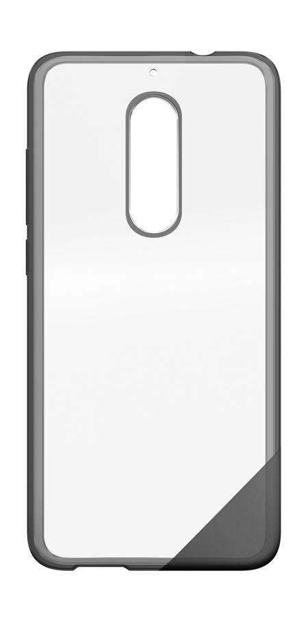 WIKO View XL Cover Rigida, Trasparente/Nero