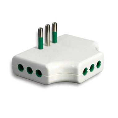 Adattatore Triplo Piatto 10A+T Bianco - Fanton 82250