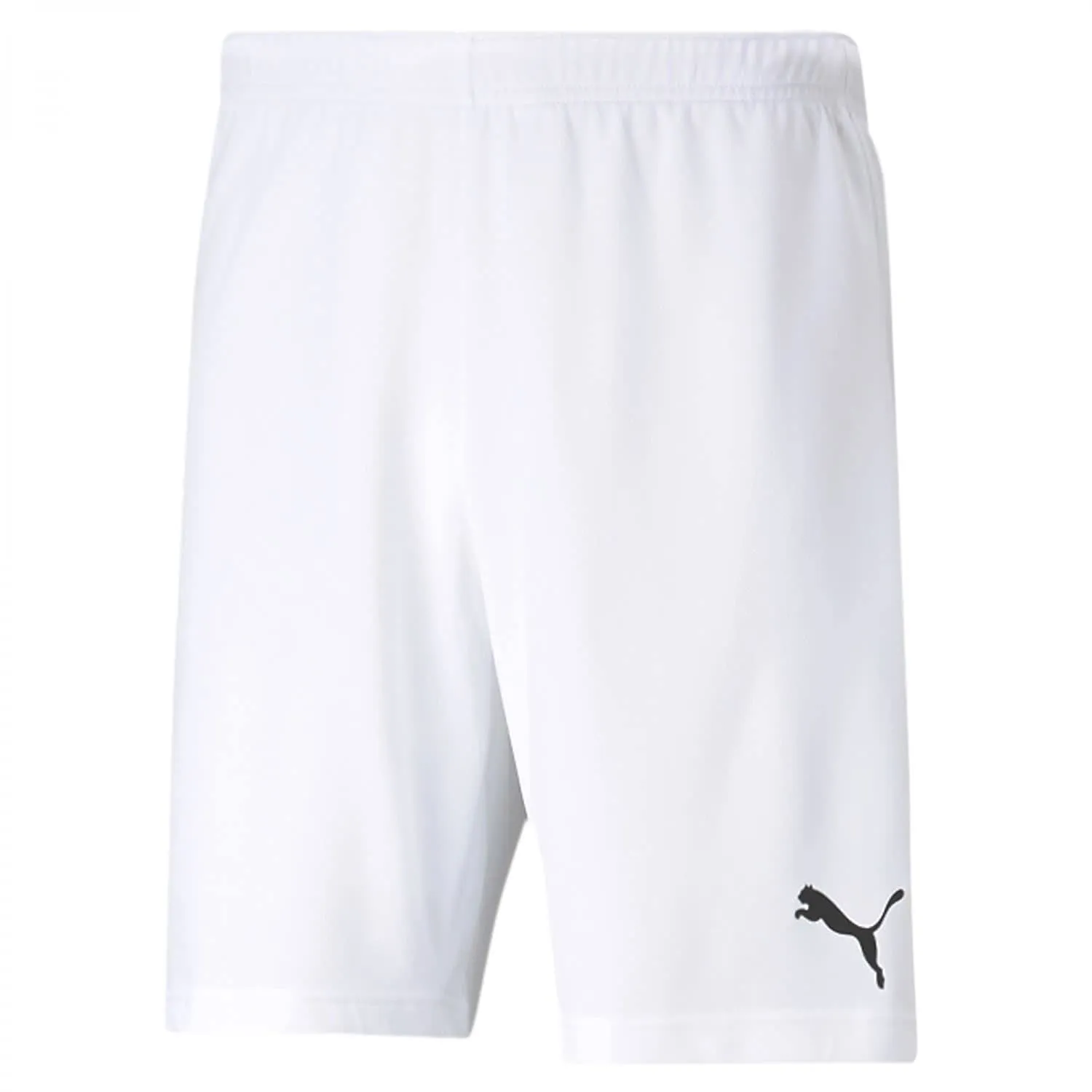 PUMA teamRISE Short Jr, Pantaloncini Unisex - Bambini e Ragazzi, White/Black, 164