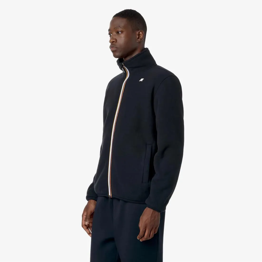 K-Way Pascal Sherpa Polar Black P-Black P Giacca in Fleece Uomo Grigia e Nera con Effetto Sherpa per Calore