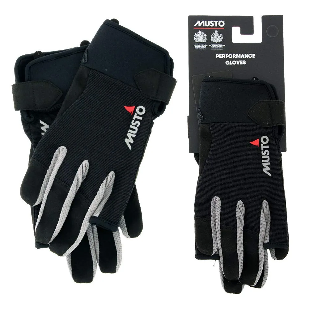 Musto Guanti Essential Sailing Long Finger Nero