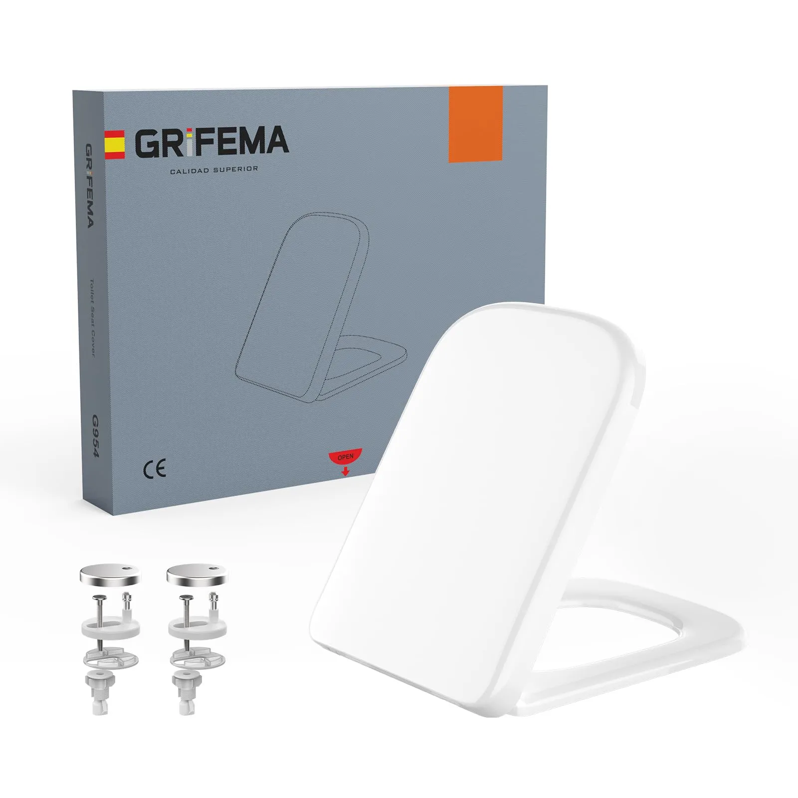 GRIFEMA Copriwater Universale Quadrato con Sgancio Rapido