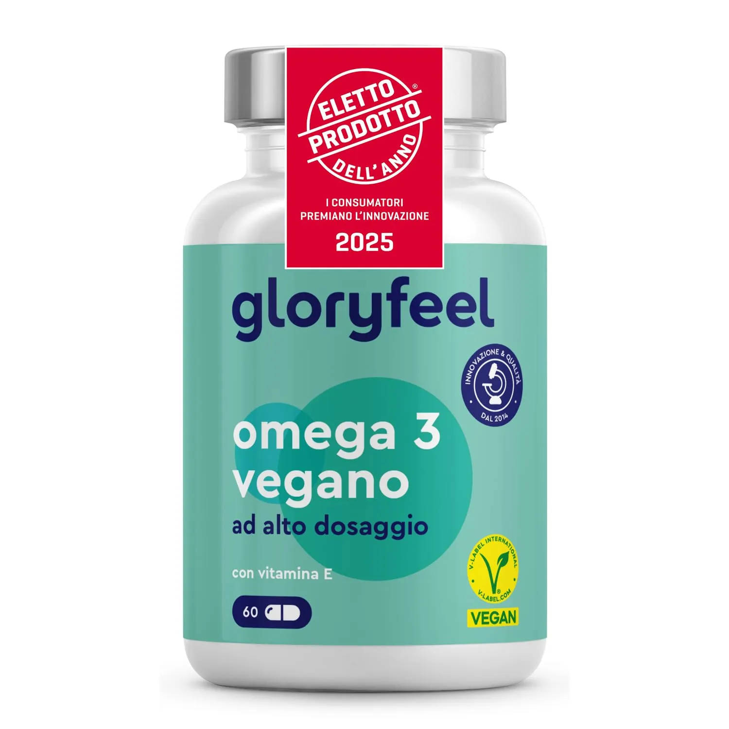 Omega 3 Vegano Eletto Prodotto dell'Anno 2025 - 60 Capsule