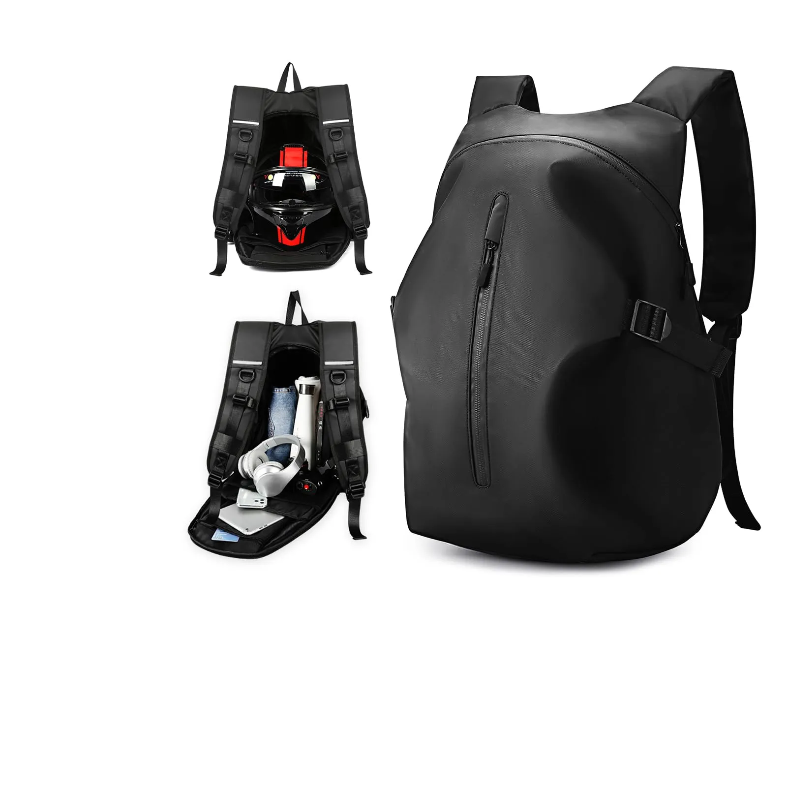 WEPLAN Zaino Moto Uomo Donna Impermeabile con Porta Casco
