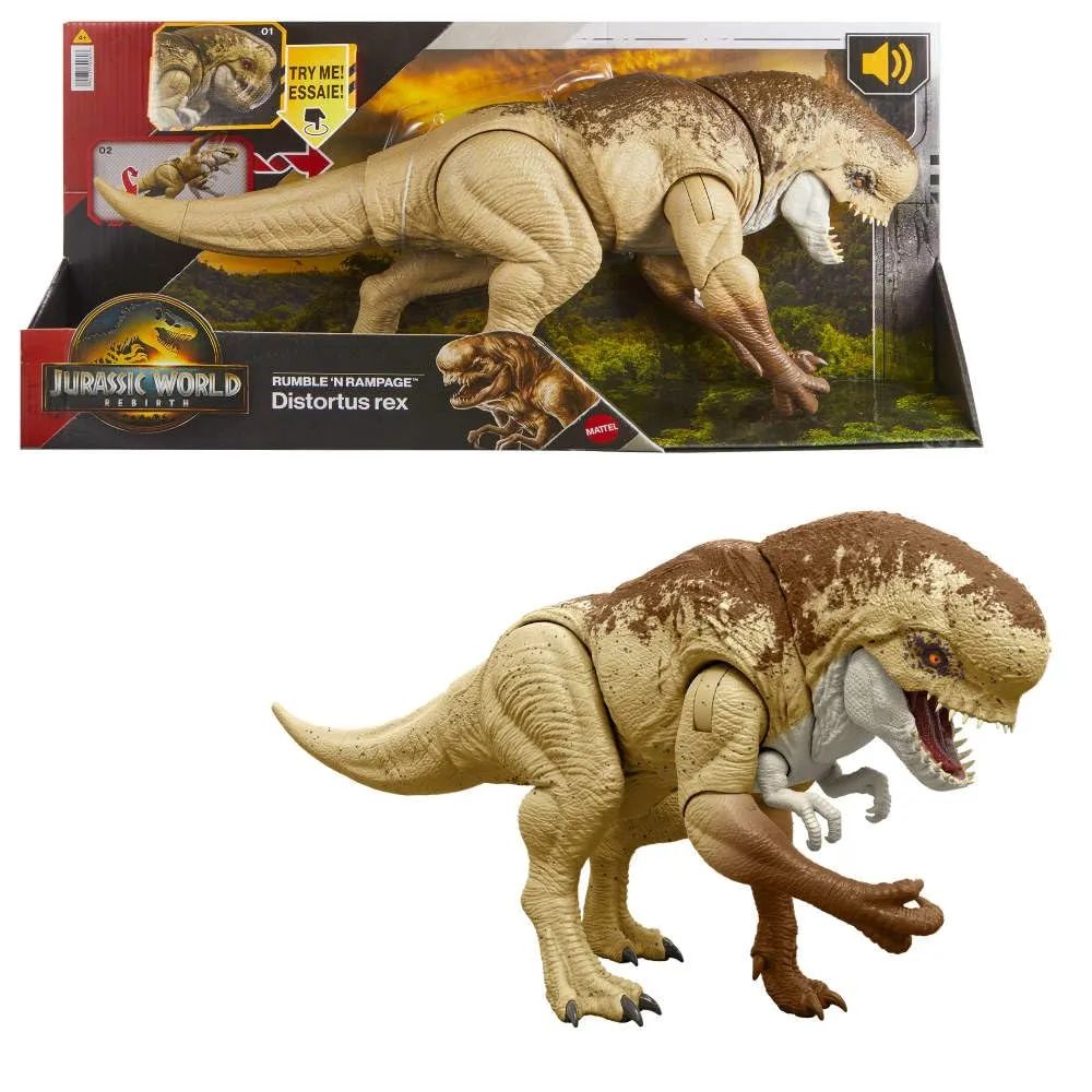 Mattel Jurassic World Rebirth Dinosauro Distortus Rex JGB58