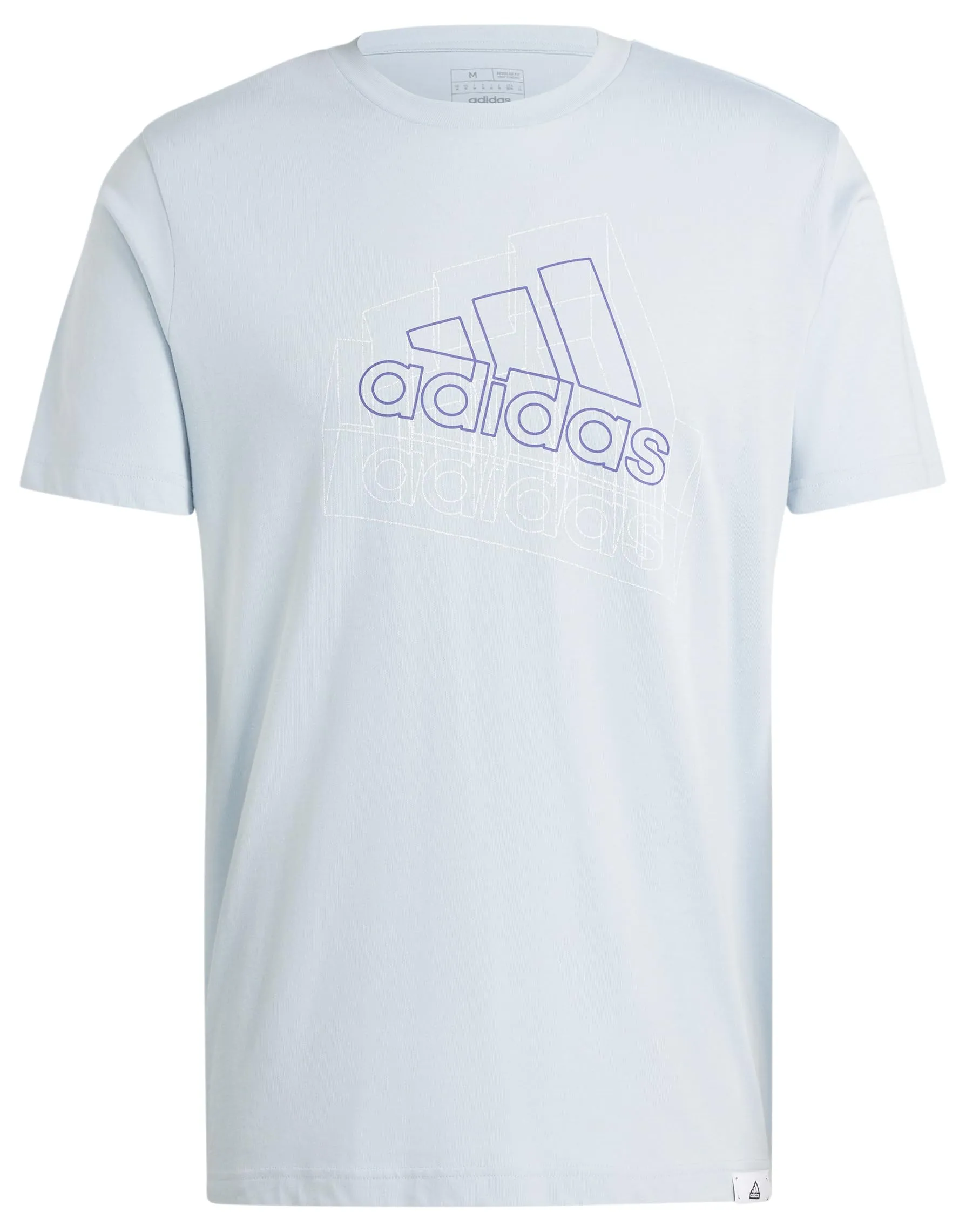 adidas Uomo Tech BOS Graphic Tee, Wonder Blue, S