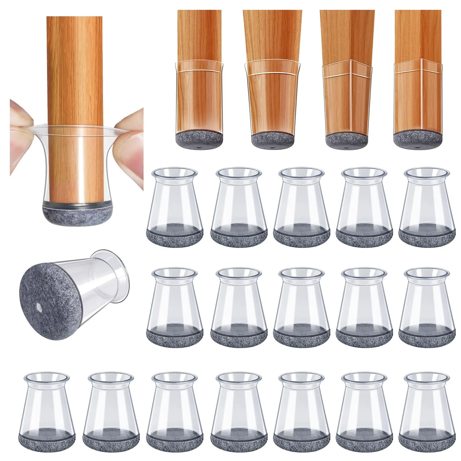 GICUNK Gommini per Sedie Rotondi in Silicone (32 Pezzi)