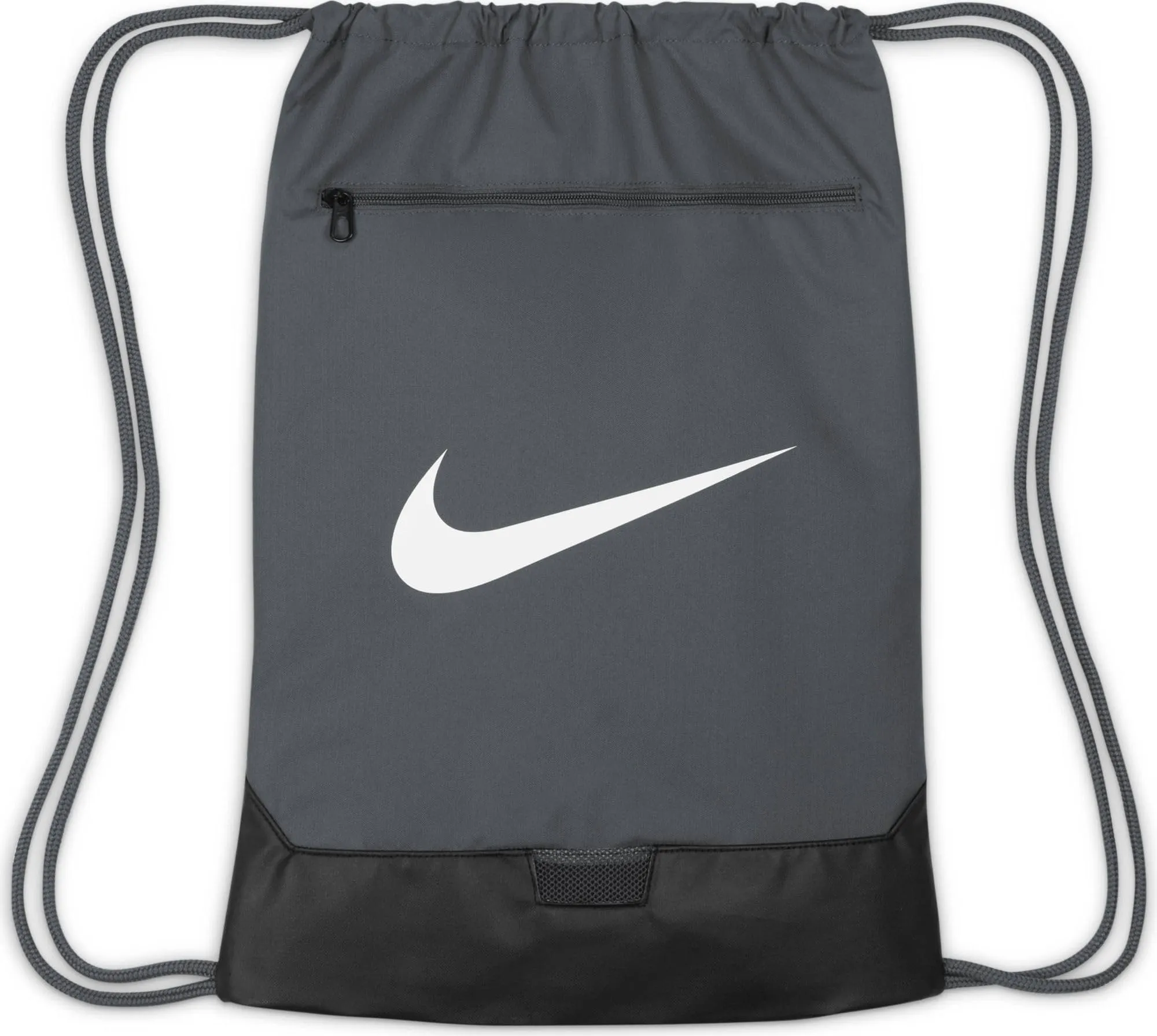 Nike Unisex Sacca Sportiva Nk Brsla Drawstrng - 9.5 (18L), Grigio Ferro/Nero/Bianco