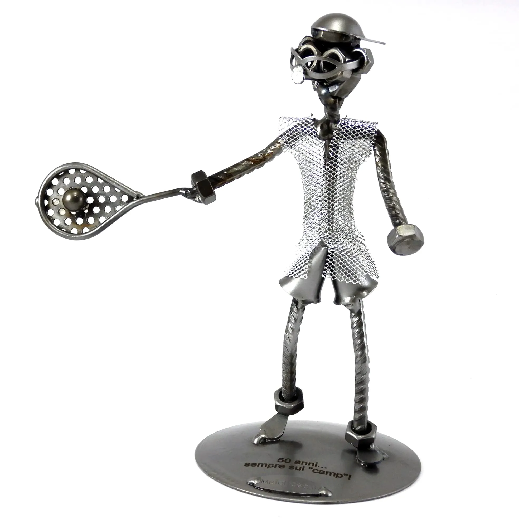 Scultura in Metallo - Tennista Artigianale Made in Italy