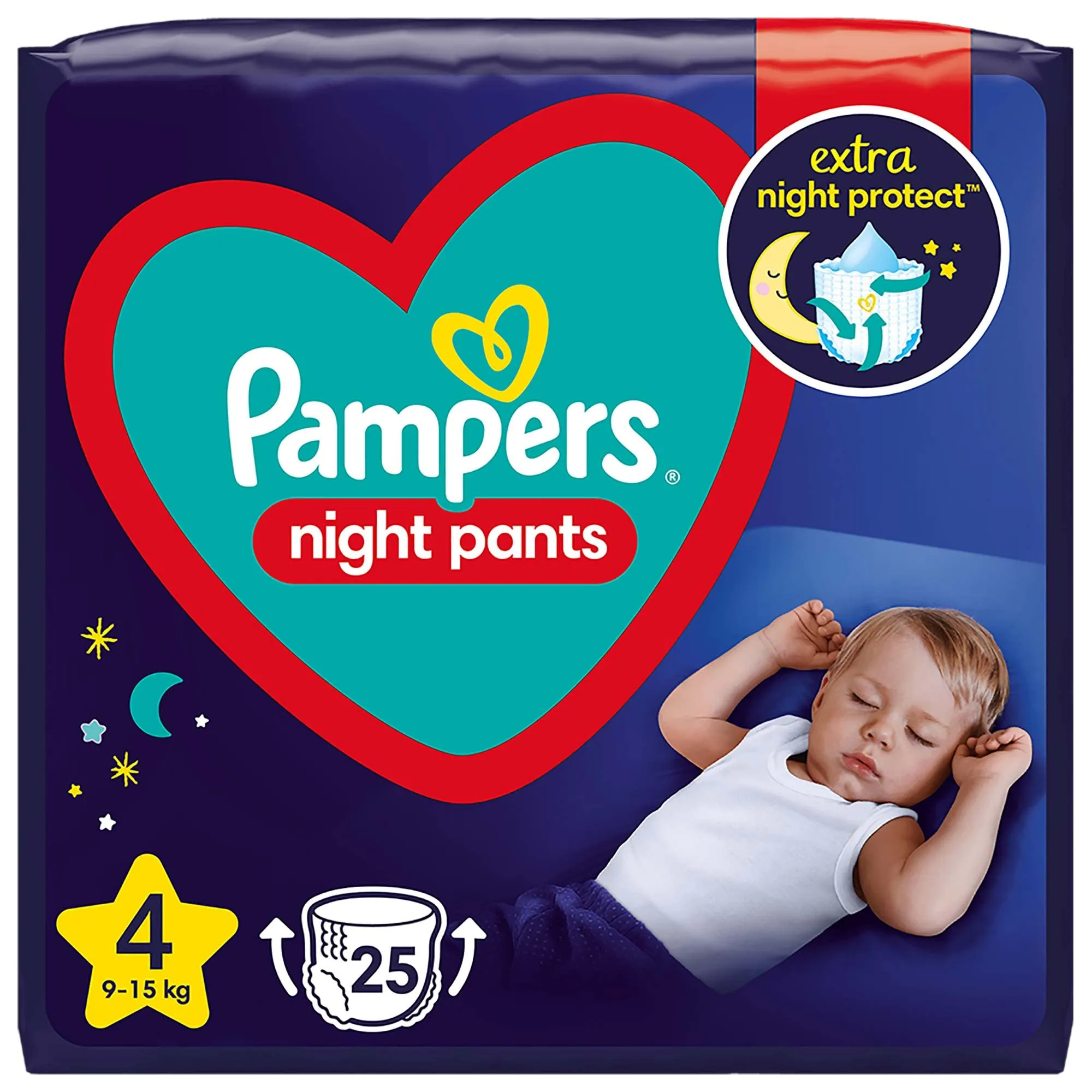 Pampers Night Pants Taglia 4 - Pannolini a Mutandina Notte