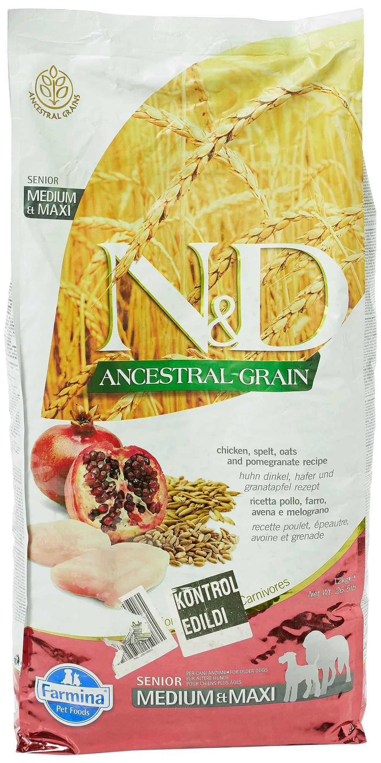 Farmina N&D Ancestral Grain Senior Medium & Maxi Pollo e Melograno