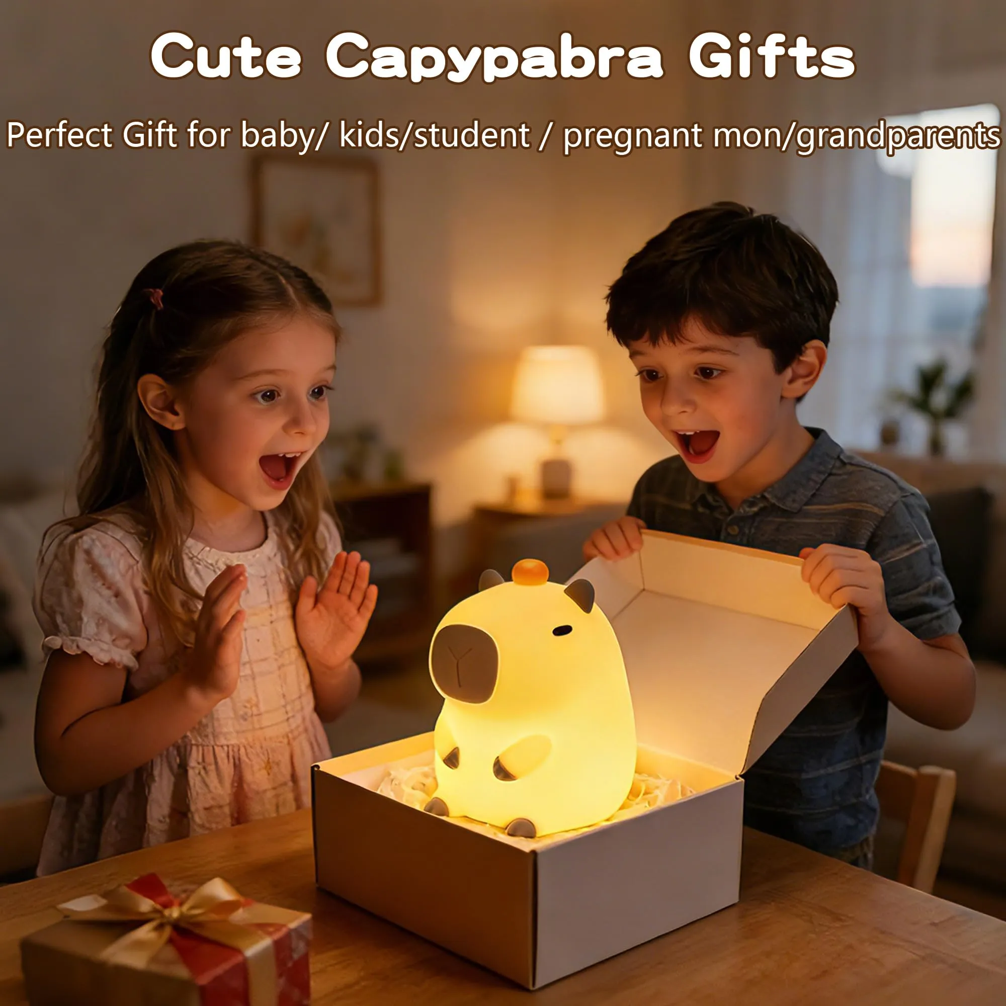 Lampada da notte Capybara, lampada da comodino Capybara, touch control