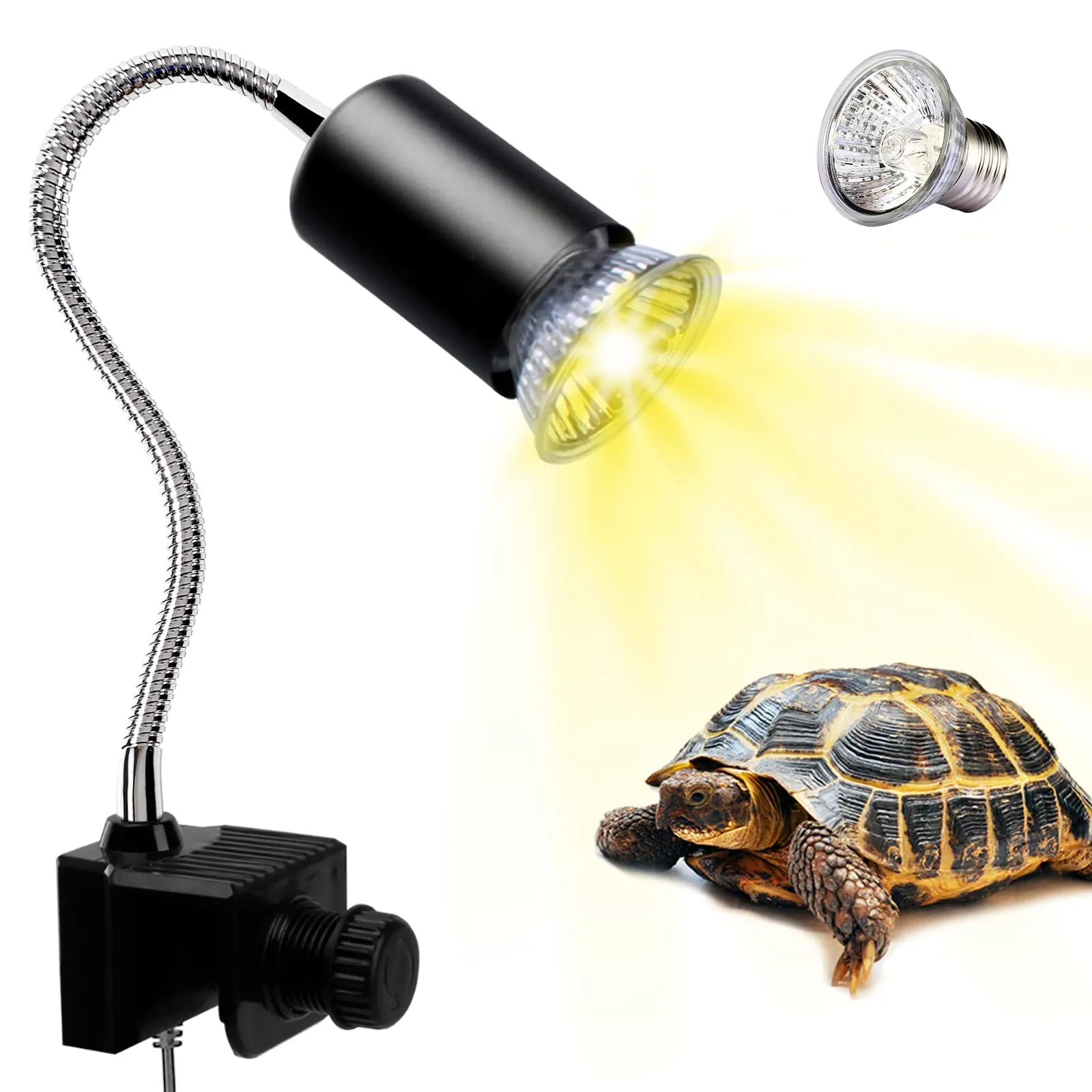 PewinGo Lampada UVB per Rettili e Anfibi con Morsetto