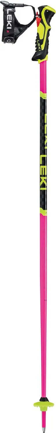 LEKI, Bastone da Sci Unisex-Adulto, Rosa Fluo, Nero, Giallo Neon, 100 cm