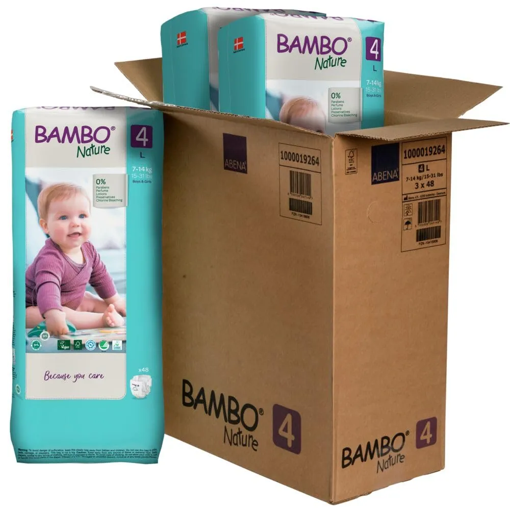 Bambo Nature Pannolini Ecologici Premium Maxi Taglia 4 (7-14 kg)
