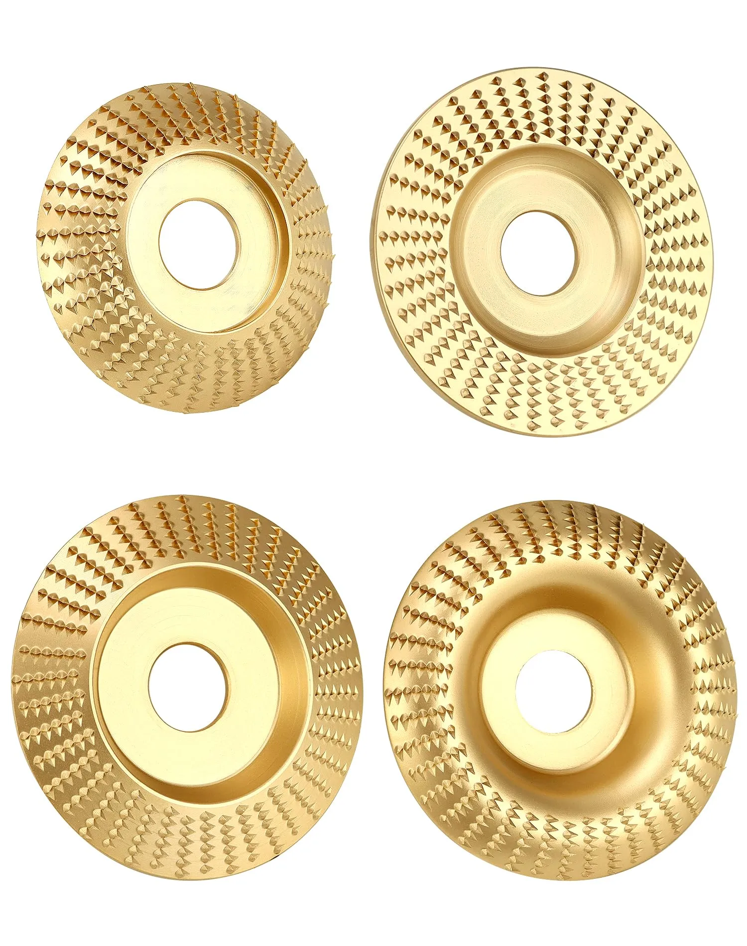 QWORK® Set di Mole per Legno per Smerigliatrici Angolari - 4 Pezzi