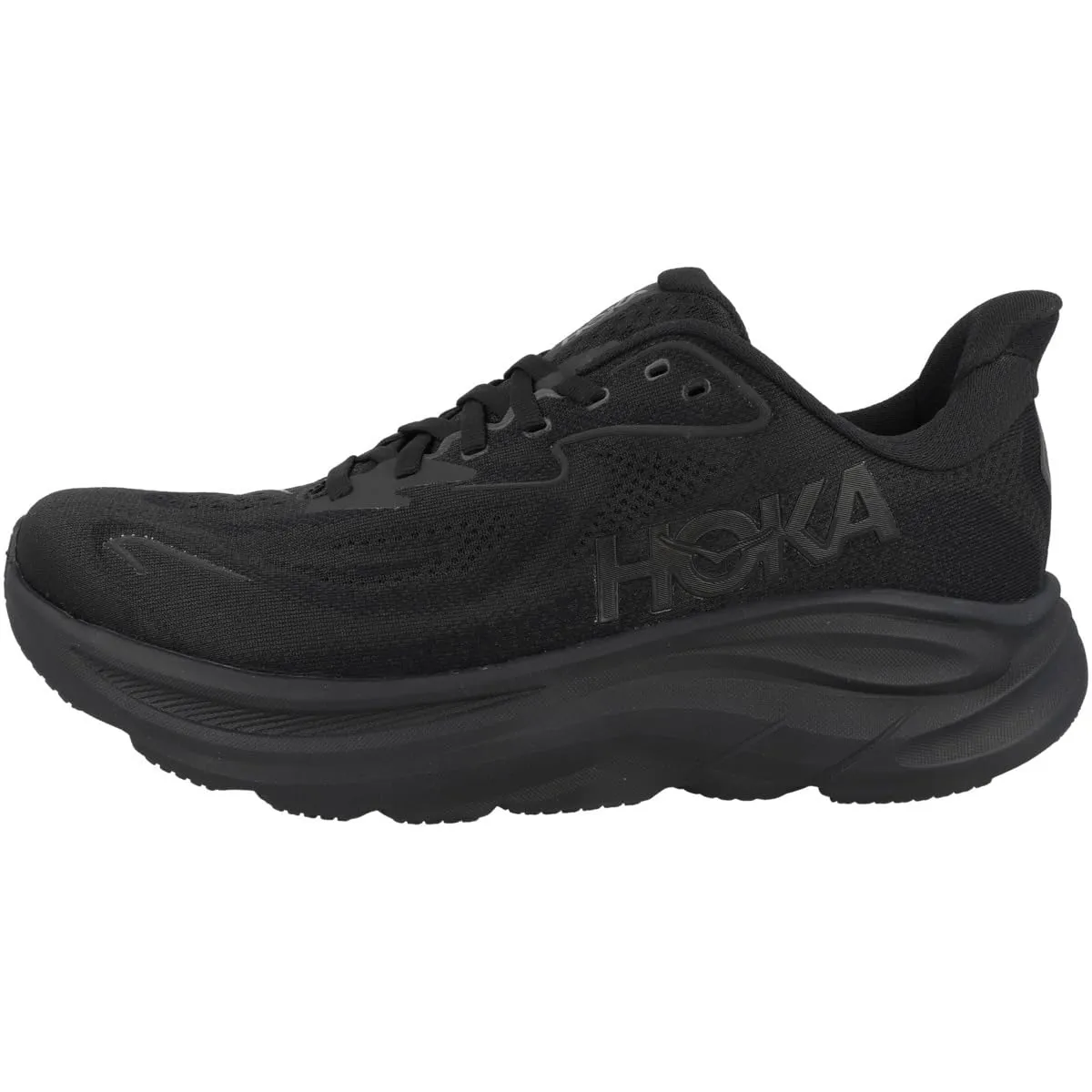 HOKA Clifton 10 Wide Black/Black Men's