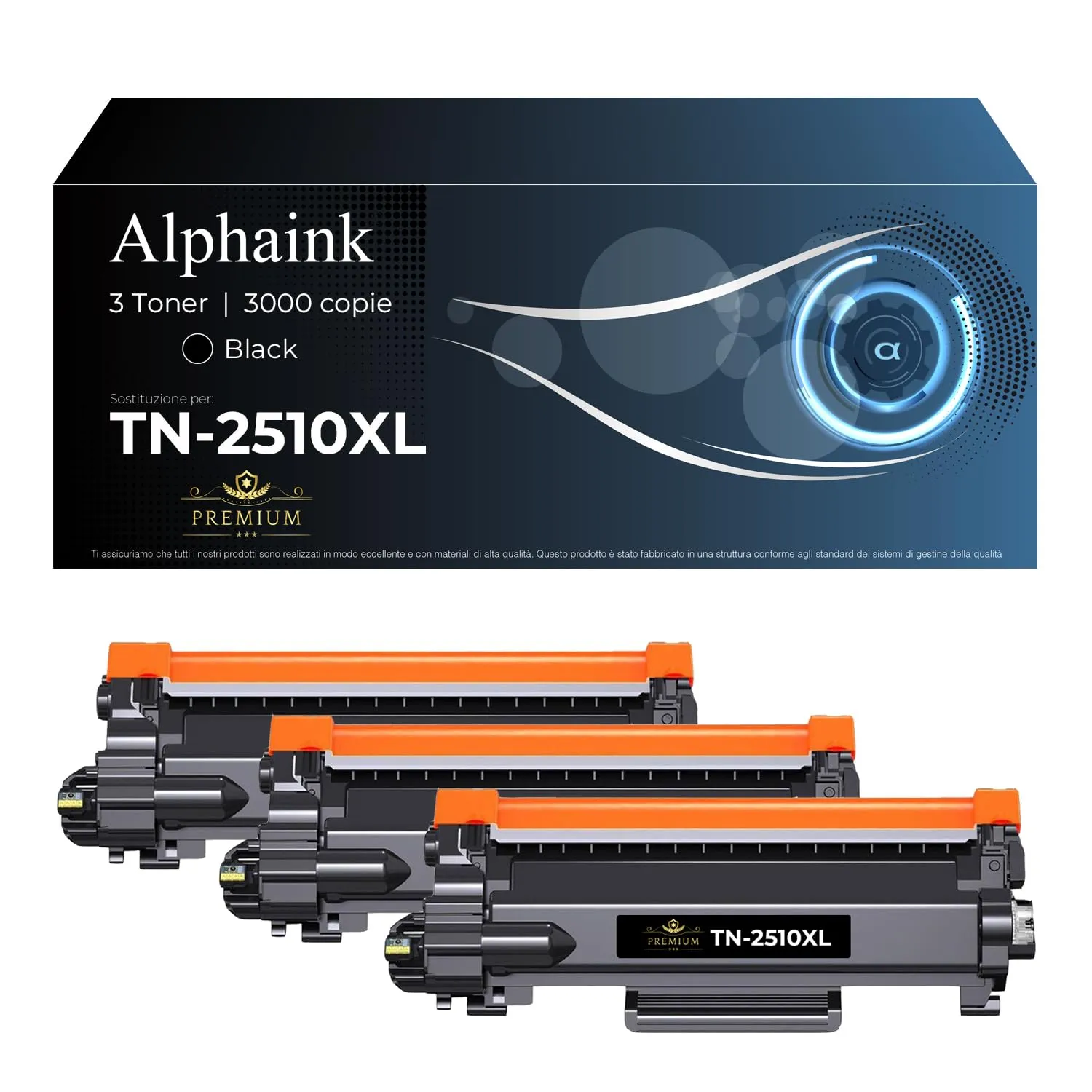 AlphaInk 3 Toner Compatibili Brother TN2510XL - Performance e Convenienza