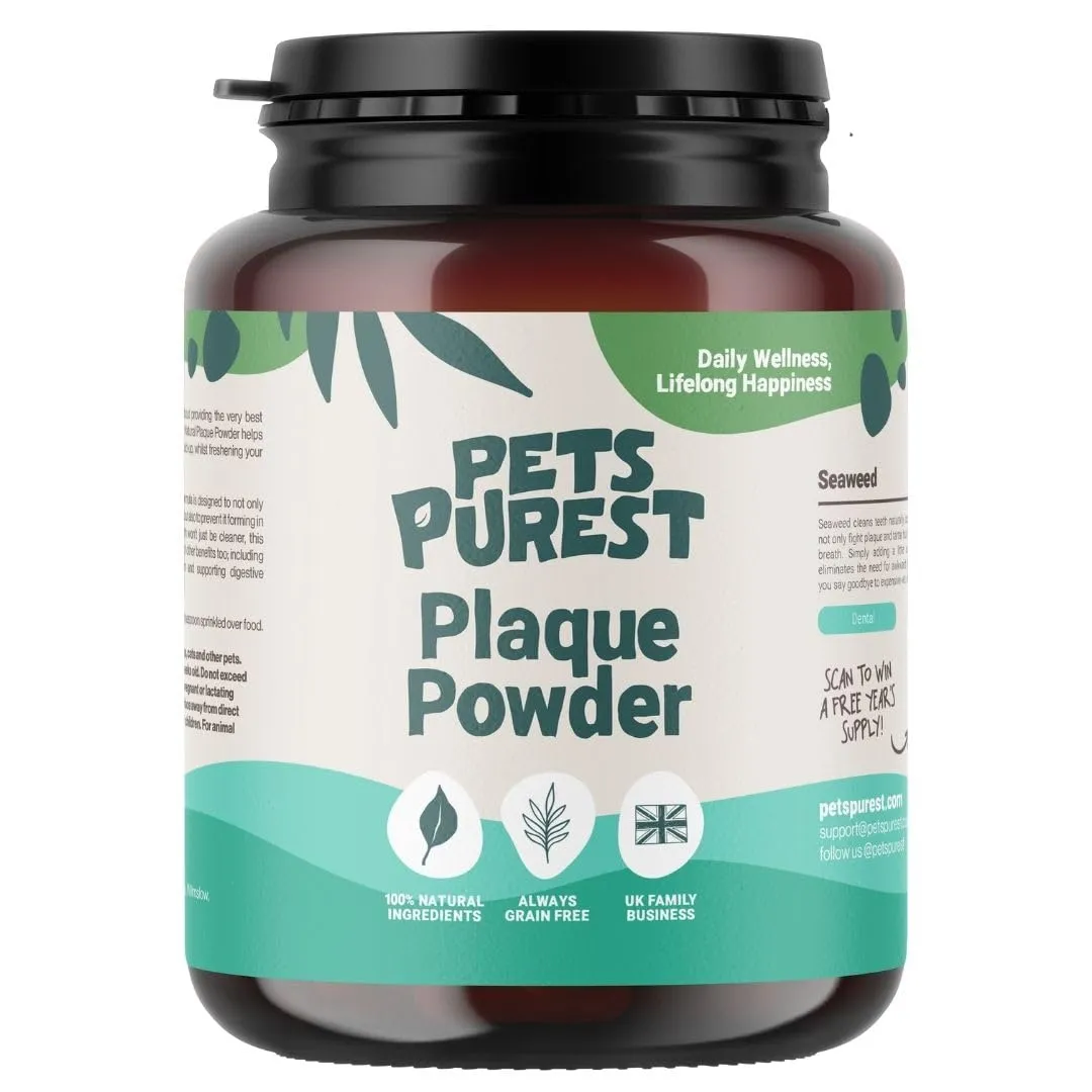 Pets Purest 100% Naturale Rimozione Placca e Tartaro per Cani e Gatti
