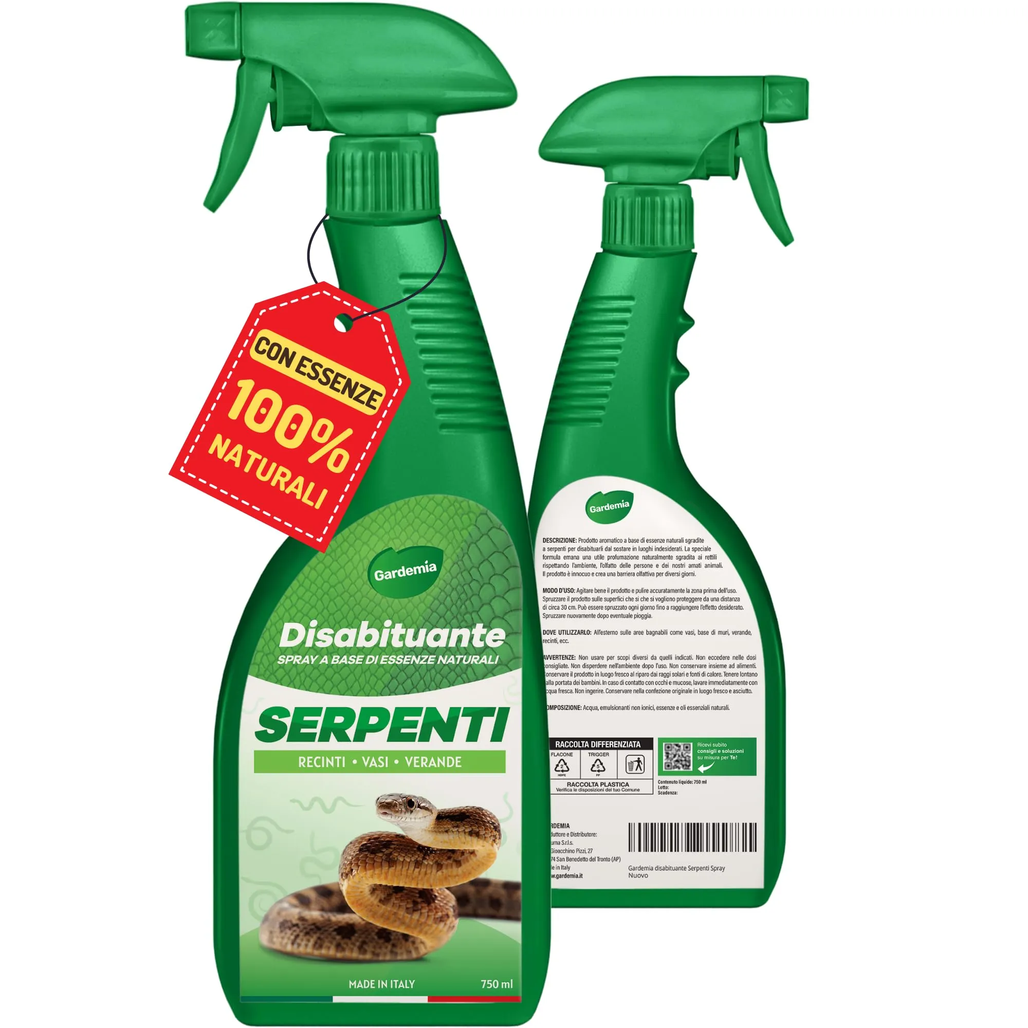 Gardemia Disabituante Anti Serpenti 750ml Spray