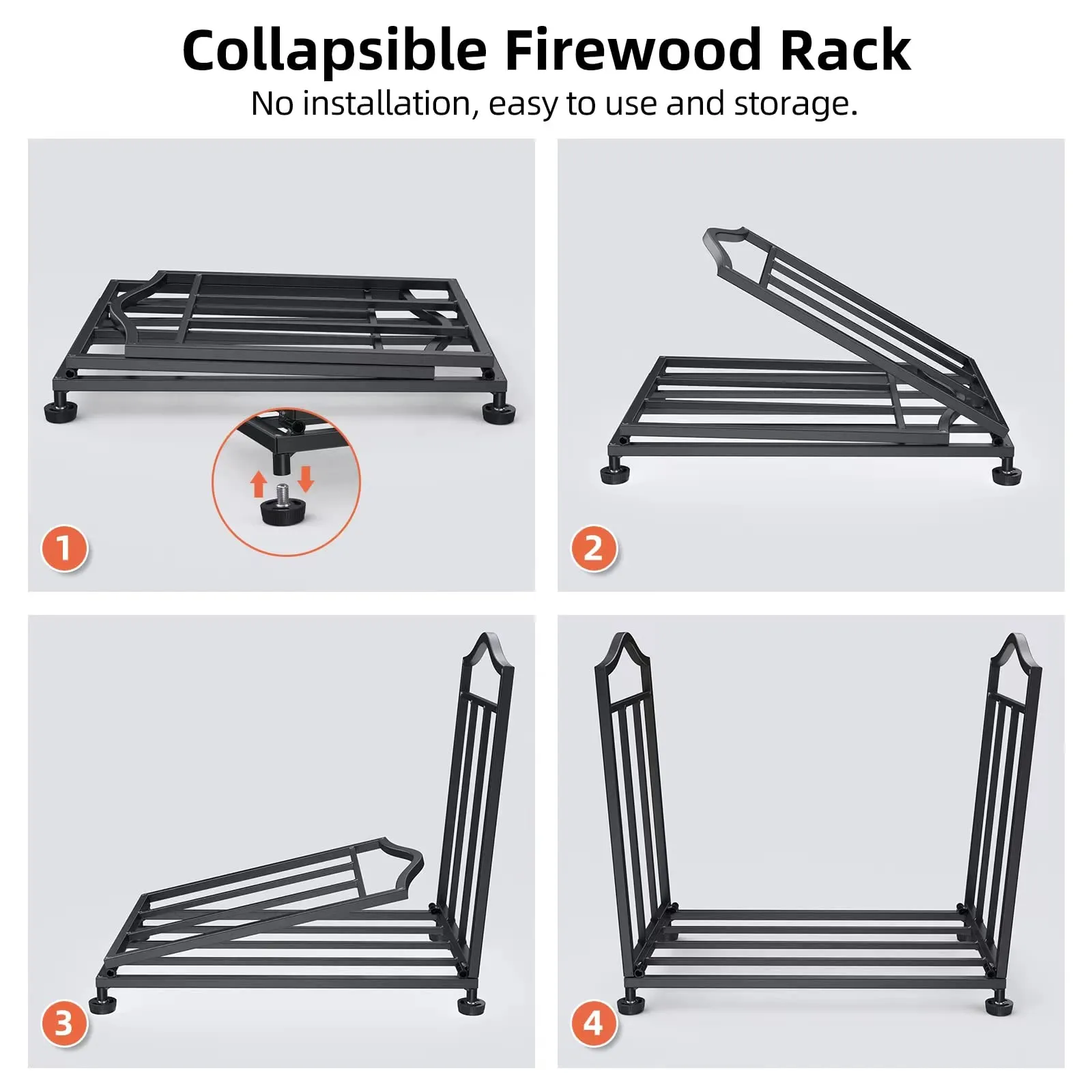 STLOVe Rack Portalegna Pieghevole per Interno ed Esterno