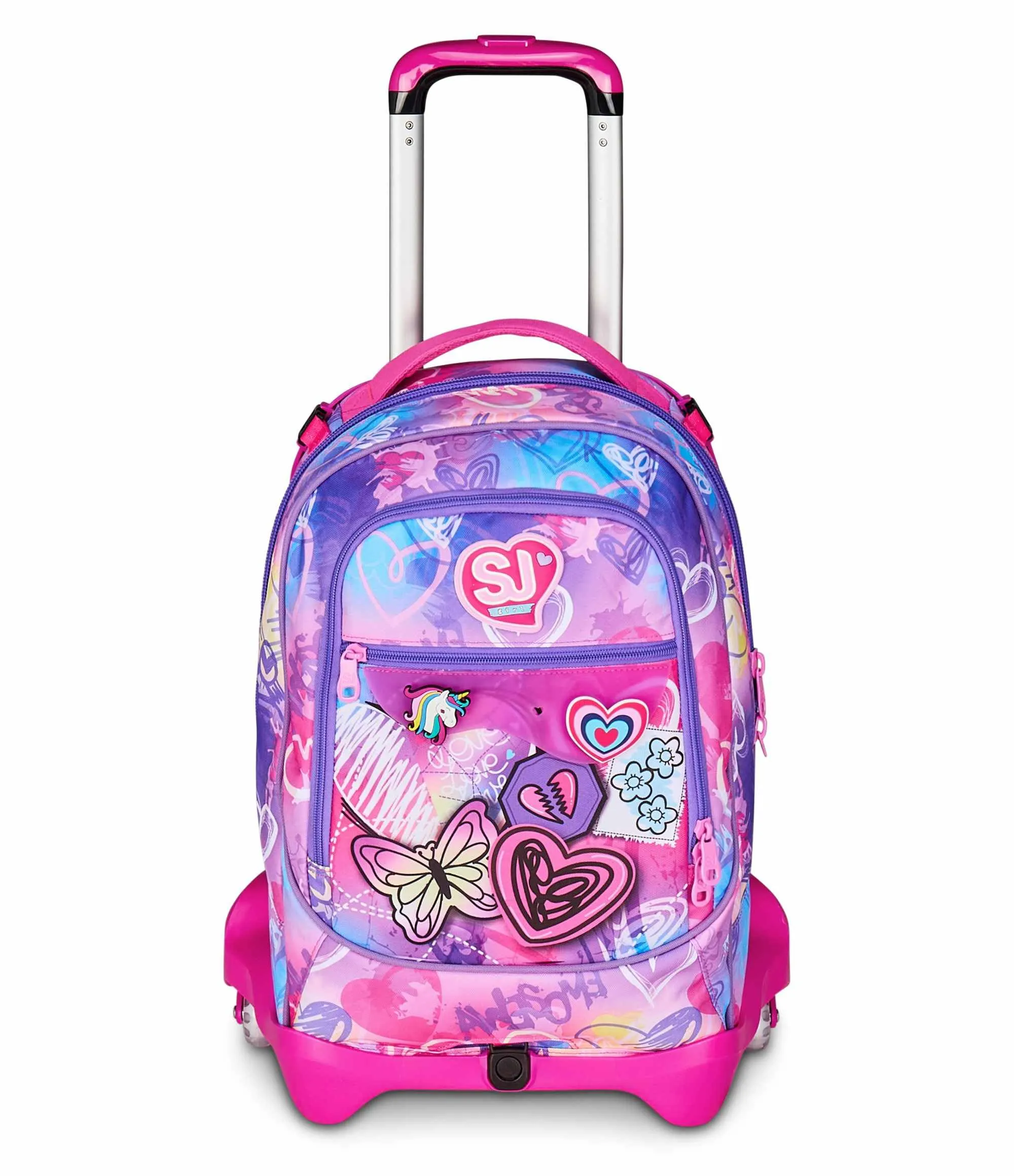 SJ Gang Style Jam Gang Trolley Scuola Jack 3 Ruote Fucsia