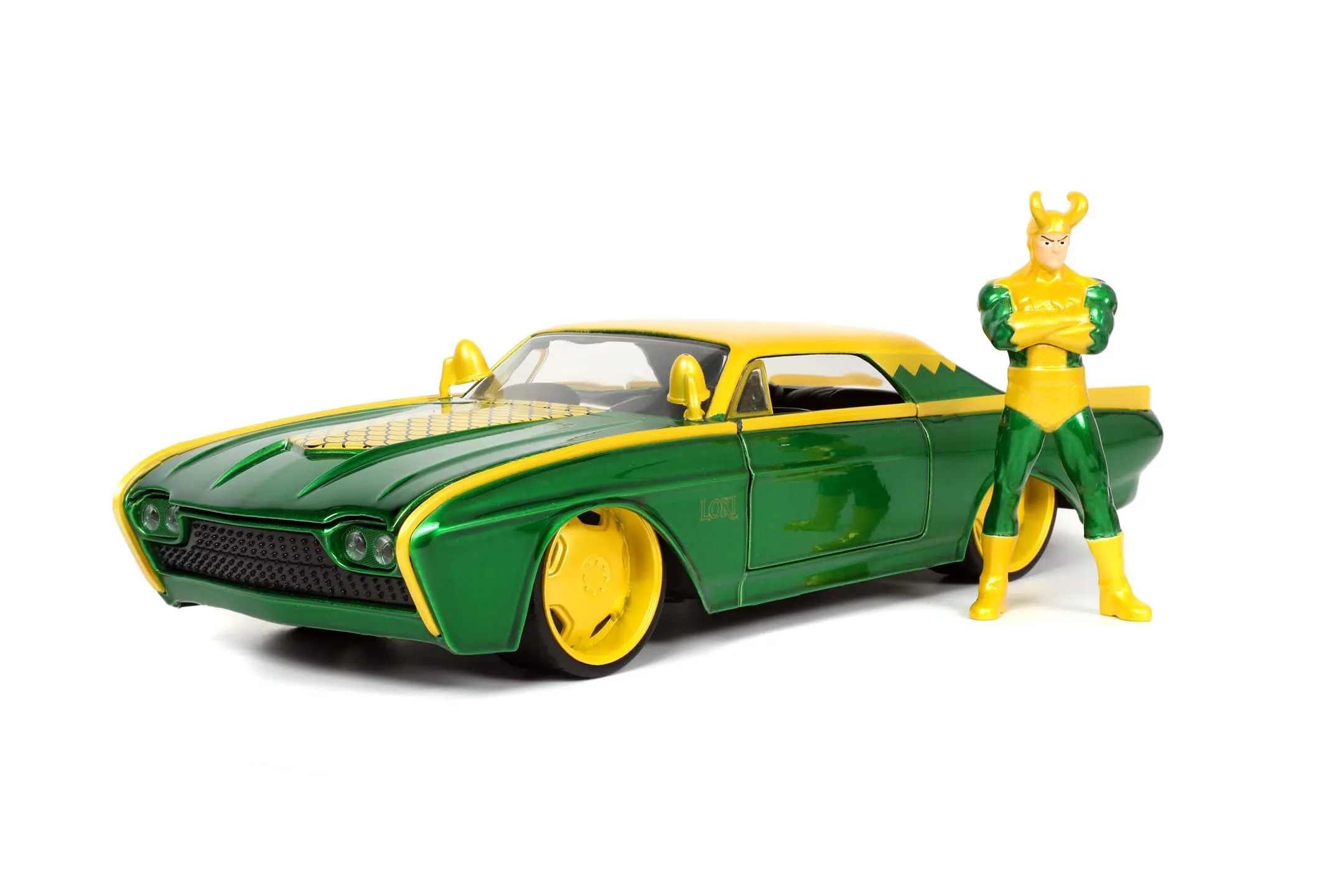 Jada Toys Marvel Loki Ford Thunderbird 1:24 con Figura