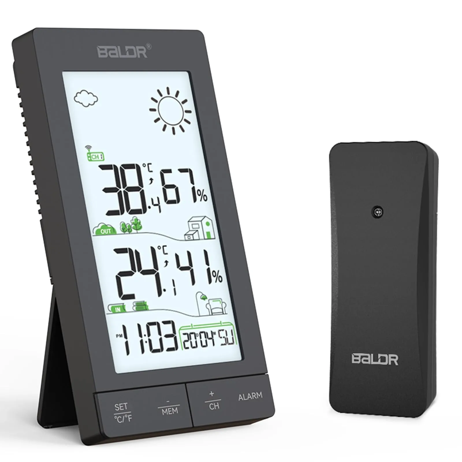 Stazione Meteo Digitale con Sensore Esterno e Display LCD 6"