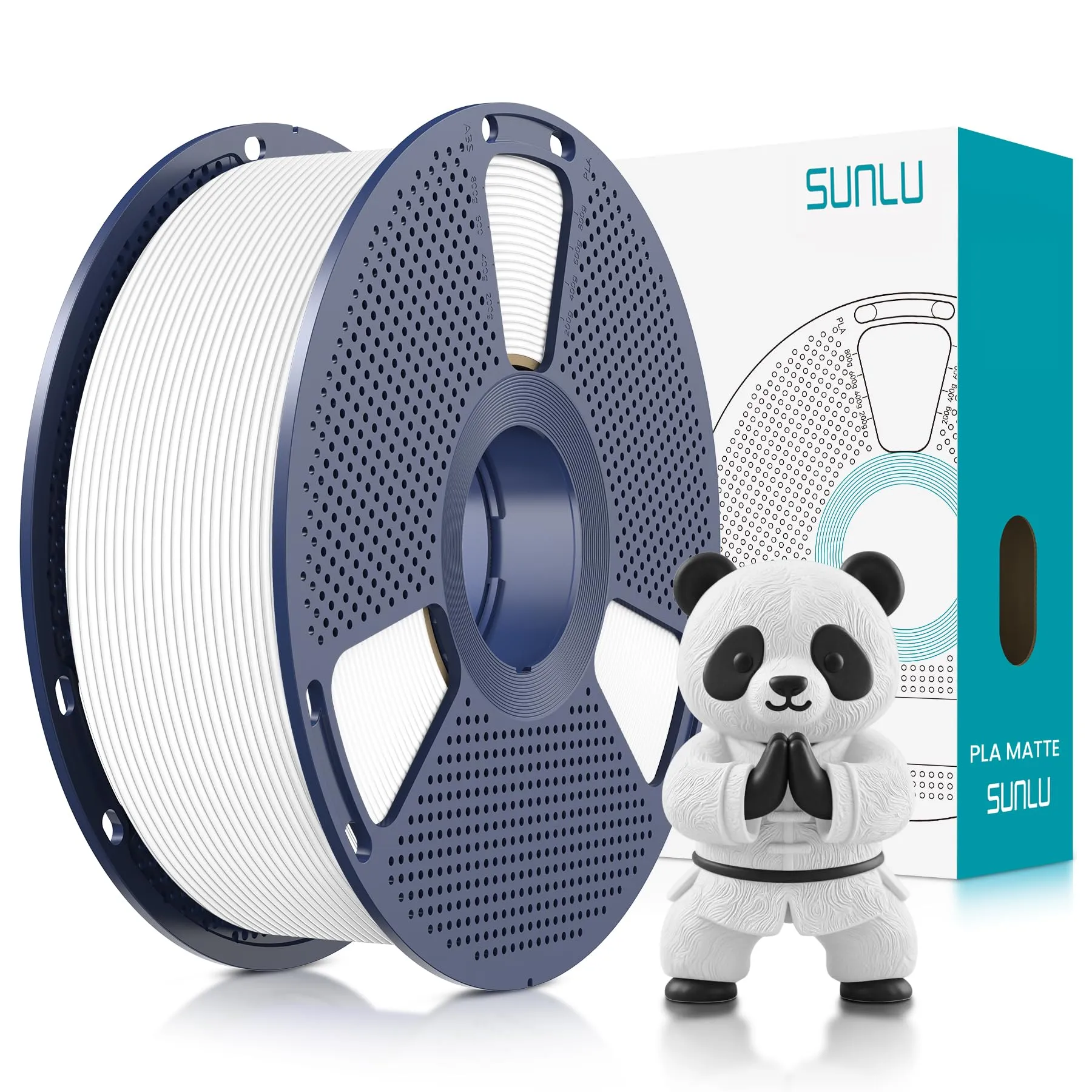SUNLU Filamento PLA Matte 1.75 mm - Bianco