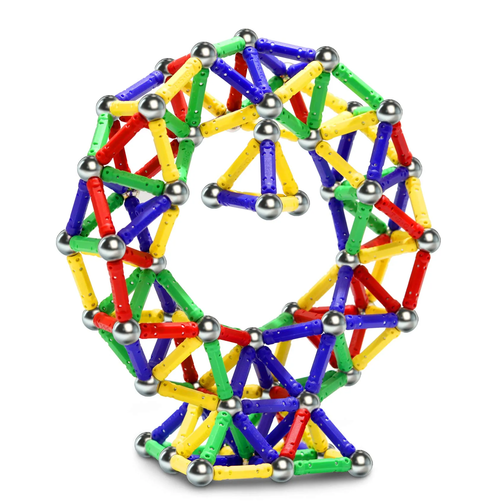 Jvchengxi 144 Pezzi Bastoncini Magnetici: Gioco di Costruzioni Educativo per Adulti e Bambini