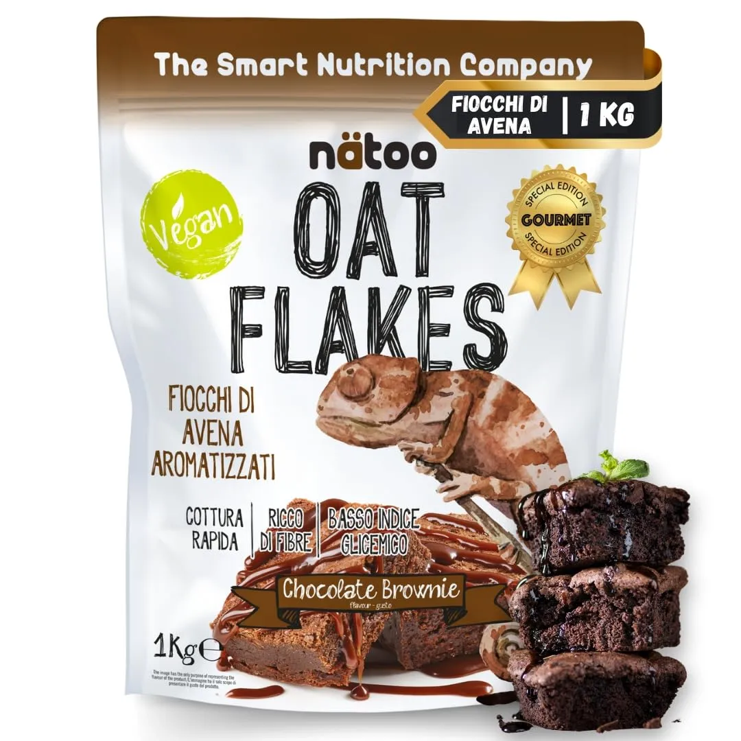 NÄTOO Fiocchi di Avena Aromatizzata Oats Brownie, 1kg