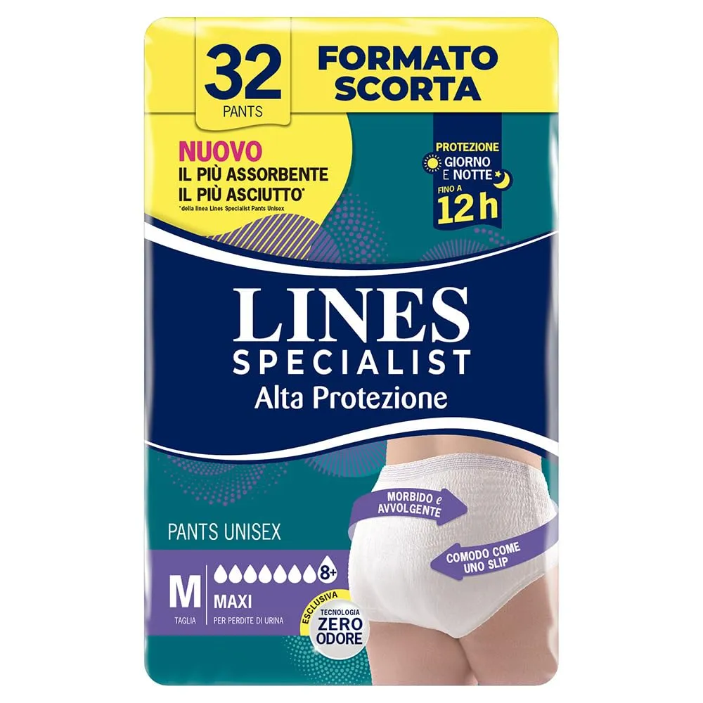 Lines Specialist Pants Maxi Unisex Taglia M - Scorta Mensile (32 Mutande)